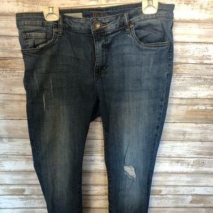 KUT brand ankle straight leg jeans.